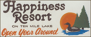 Happiness Resort on Ten Mile Lake near Hackensack MN